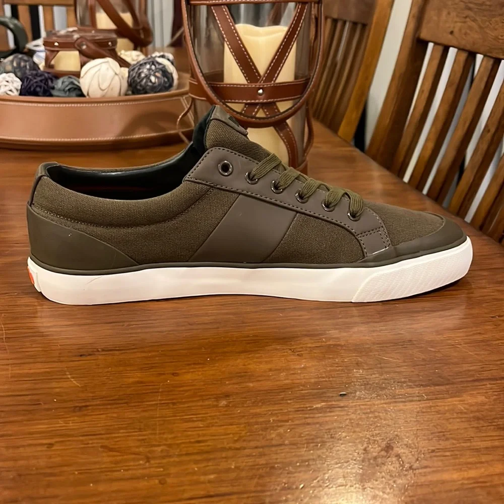 Polo Ralph Lauren Ian Boat Deck shoes sneakers new olive green Mens Size 12